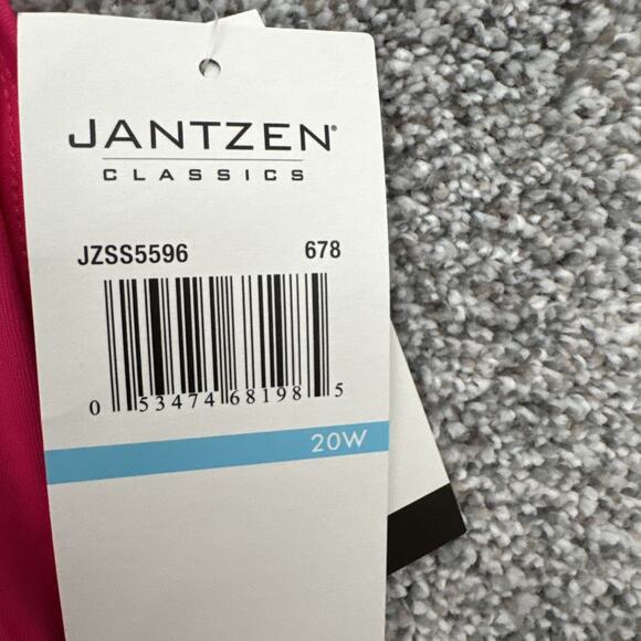 Jantzen Swimsuit Women 20W Plus Padded Barbiecore Ruched Halter Chic Retro Beach - Picture 4 of 7